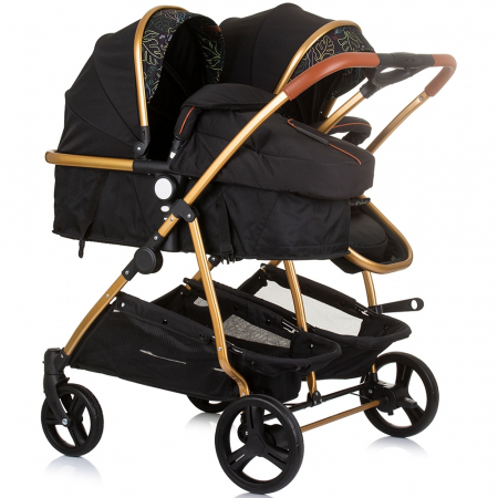 Carucior gemeni Chipolino Duo Smart 2 in 1 obsidian leaves [1]