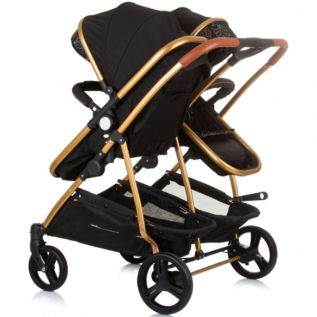 Carucior gemeni Chipolino Duo Smart 2 in 1 obsidian leaves [2]