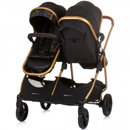 Carucior gemeni Chipolino Duo Smart 2 in 1 obsidian leaves [3]