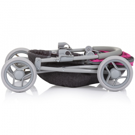 Carucior pentru papusi Chipolino Daisy grey pink linen [2]