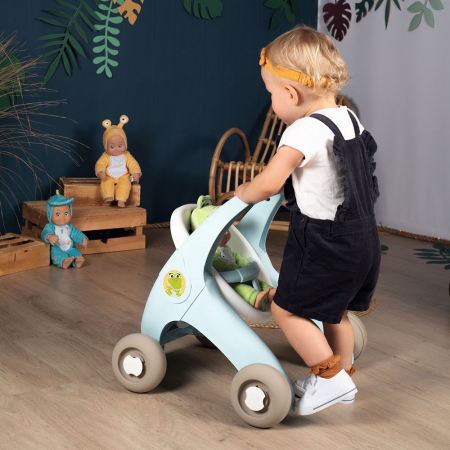 Carucior pentru papusi Smoby Minikiss Croc 3 in 1 albastru [6]