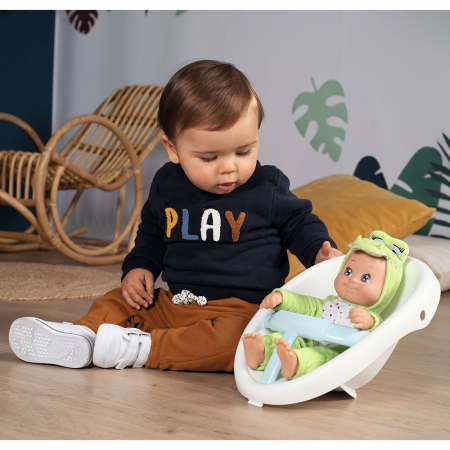 Carucior pentru papusi Smoby Minikiss Croc 3 in 1 albastru [7]