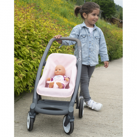 Carucior pentru papusi Smoby Quinny Combi 3 in 1 pink [9]
