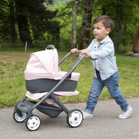 Carucior pentru papusi Smoby Quinny Combi 3 in 1 pink [7]