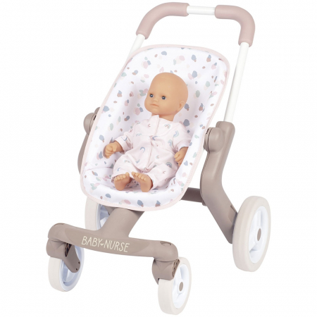 Carucior sport pentru papusi Smoby Baby Nurse Poussette Pop crem [0]