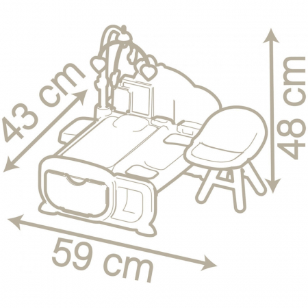 Centru de ingrijire pentru papusi Smoby Baby Nurse Cocoon Nursery crem cu papusa si accesorii [1]