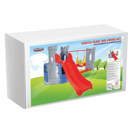 Centru de joaca Pilsan Castle Slide and Swing Set grey [3]