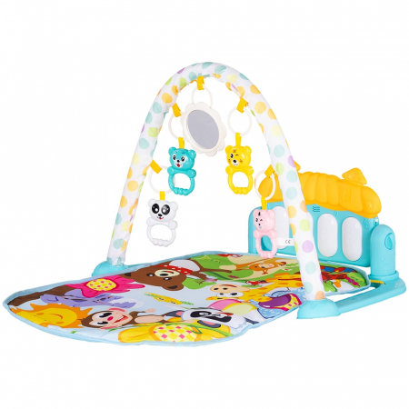 COVORAȘE DE JOACĂ - Covoras de joaca cu pian Chipolino Zoo Party blue