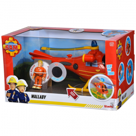 Elicopter electric Simba Fireman Sam Wallaby cu figurina Tom [9]