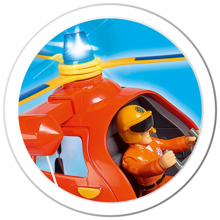 Elicopter electric Simba Fireman Sam Wallaby cu figurina Tom [5]