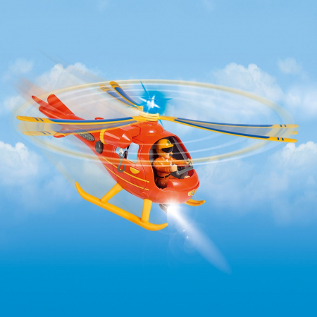 Elicopter electric Simba Fireman Sam Wallaby cu figurina Tom [8]