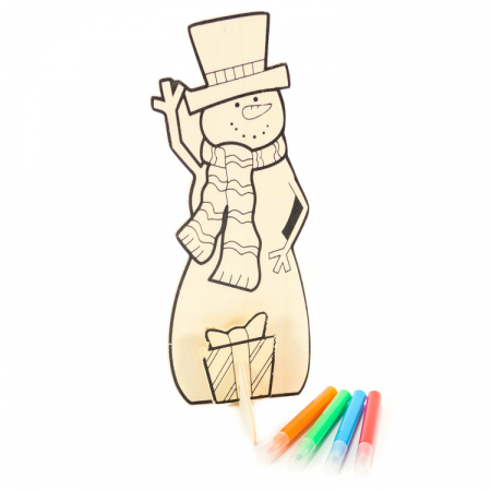 JUCĂRII CREATIVE - Figurina de colorat – omul de zapada