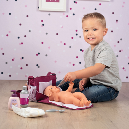 Gentuta de infasat pentru papusa Smoby Baby Nurse Changing Bag cu accesorii [8]