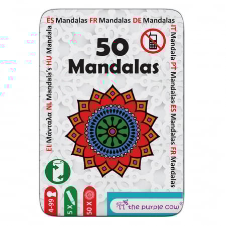 JUCĂRII EDUCATIVE - Joc educativ 50 de desene cu mandala, Purple Cow