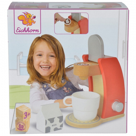 Jucarie espressor din lemn cu accesorii Eichhorn coffe machine [4]