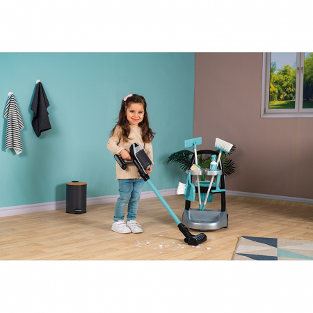 Jucarie Smoby Set curatenie cu troller si aspirator electronic Rowenta negru [9]