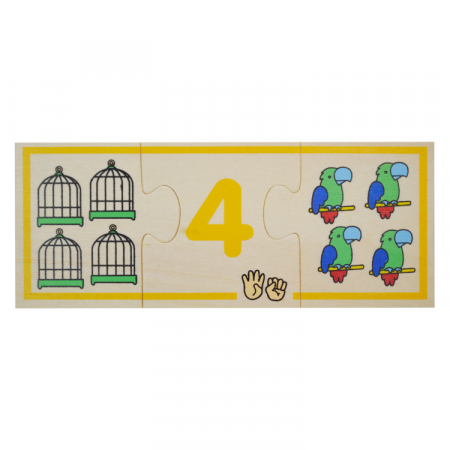 Jucarie educativa puzzle de asociere - invatam numerele [5]