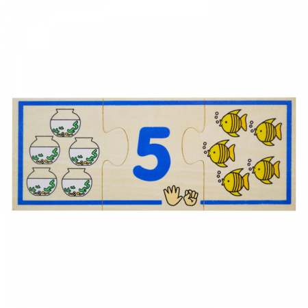 Jucarie educativa puzzle de asociere - invatam numerele [6]