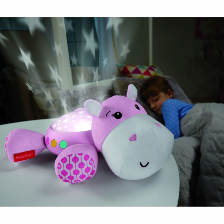 Lampa de veghe plus Newborn Hipopotam roz Fisher Price [3]