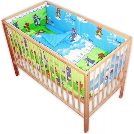 LENJERIE PATUT - Lenjerie patut Hubners Pisica si Soricel 5 piese albastru