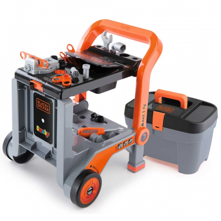 Masa de lucru Smoby Black & Decker 3 in 1 cu trusa de accesorii [0]