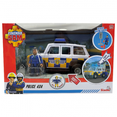 Masina de politie Simba Fireman Sam Police Car cu figurina Malcolm si accesorii [4]