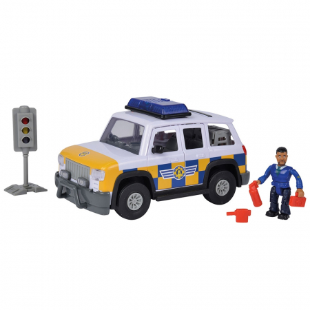 Masina de politie Simba Fireman Sam Police Car cu figurina Malcolm si accesorii [0]