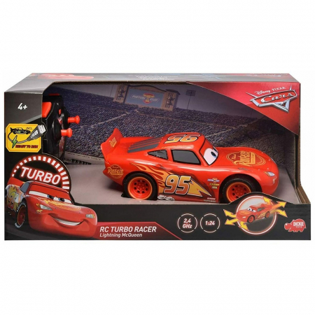 Masina Dickie Toys Cars 3 Turbo Racer Lightning McQueen cu telecomanda [4]
