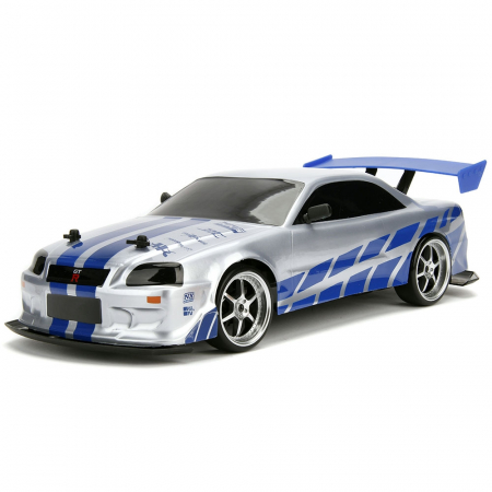 Masina Jada Toys Fast and Furious Nissan Skyline GTR Drift cu anvelope si telecomanda [2]