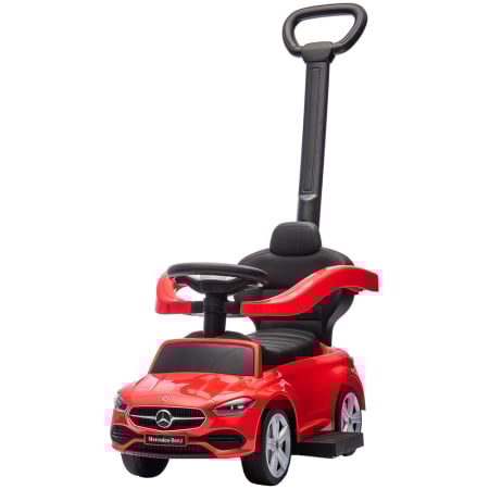 Import - Masinuta de impins Chipolino Mercedes Benz C-Class cu maner red