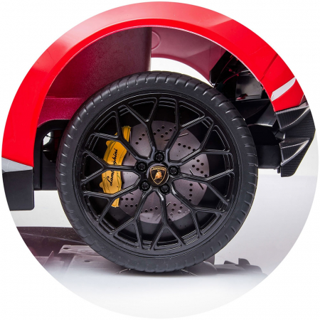 Masinuta electrica Chipolino Lamborghini Huracan red cu scaun din piele si roti EVA [13]
