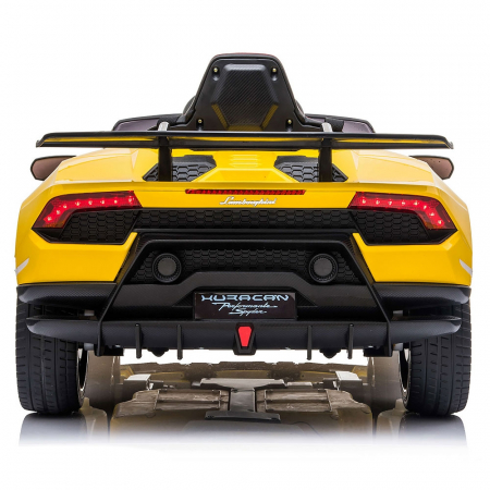 Masinuta electrica Chipolino Lamborghini Huracan yellow cu scaun din piele si roti EVA [5]