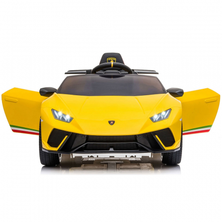 Masinuta electrica Chipolino Lamborghini Huracan yellow cu scaun din piele si roti EVA [7]