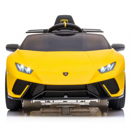 Masinuta electrica Chipolino Lamborghini Huracan yellow cu scaun din piele si roti EVA [1]