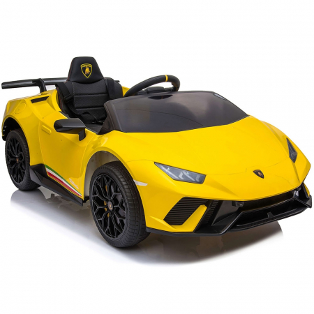 Masinuta electrica Chipolino Lamborghini Huracan yellow cu scaun din piele si roti EVA [13]