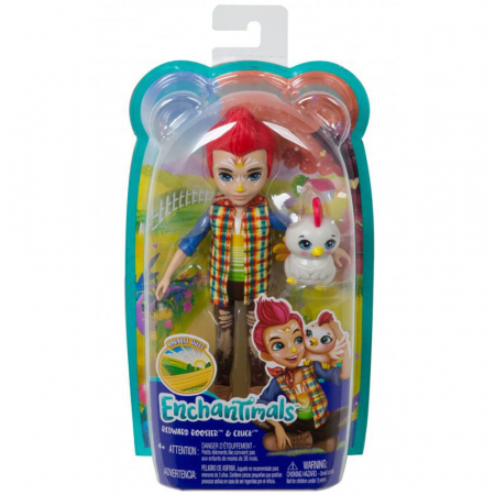 Papusa Enchantimals by Mattel Redward Rooster cu figurina Cluck [6]