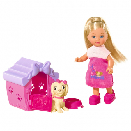 Papusa Simba Evi Love Dog House 12 cm cu figurina si accesorii [0]