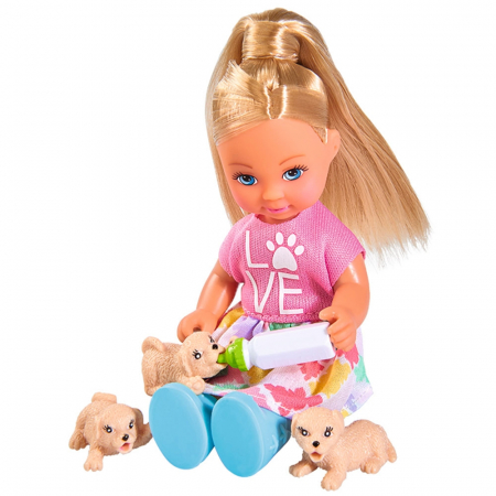 Papusa Simba Evi Love Dog Sitter 12 cm cu 4 figurine si accesorii [2]
