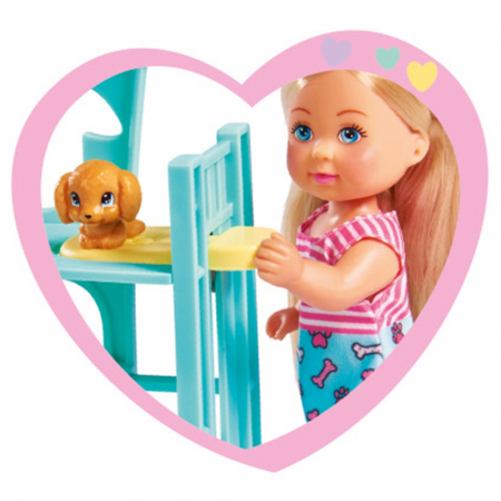 Papusa Simba Evi Love Puppy Fun 12 cm cu 3 figurine si accesorii [4]