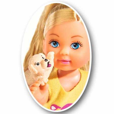 Papusa Simba Evi Love Puppy Love papusa 12 cm cu 3 catelusi si accesorii [4]