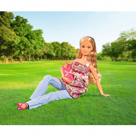 Papusa Simba Steffi Love 29 cm Welcome Baby cu bebelus si accesorii [4]