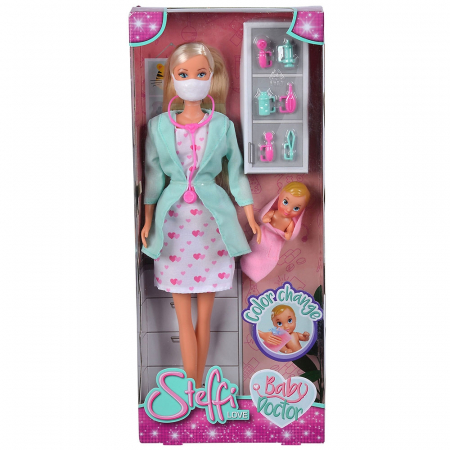 Papusa Simba Steffi Love Baby Doctor 29 cm cu accesorii [6]