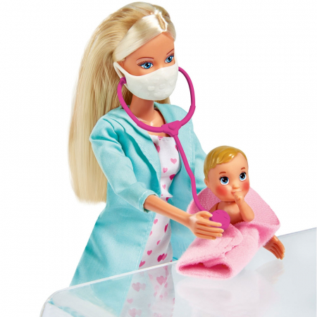 Papusa Simba Steffi Love Baby Doctor 29 cm cu accesorii [4]