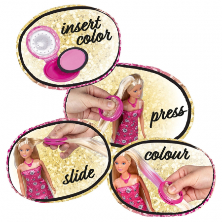 Papusa Simba Steffi Love Hair Colour 29 cm cu accesorii [1]