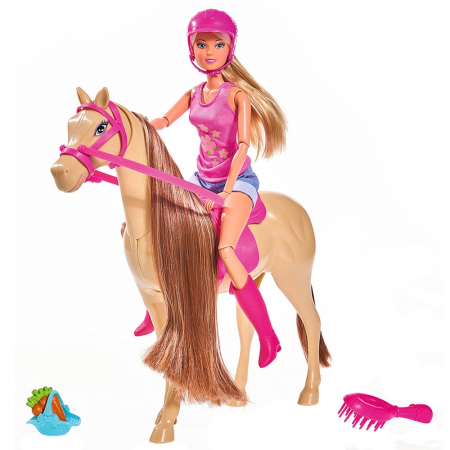 Papusa Simba Steffi Love, Lovely Horse 29 cm cu cal si accesorii [0]