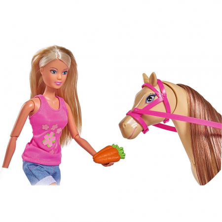 Papusa Simba Steffi Love, Lovely Horse 29 cm cu cal si accesorii [3]