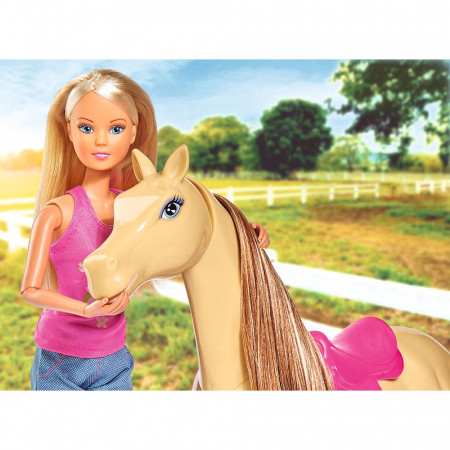 Papusa Simba Steffi Love, Lovely Horse 29 cm cu cal si accesorii [8]