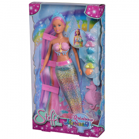 Papusa Simba Steffi Love Rainbow Mermaid 29 cm cu accesorii [5]