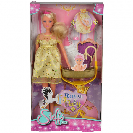 Papusa Simba Steffi Love Royal Baby 29 cm cu accesorii [5]