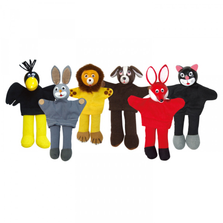 JOCURI DE ROL - Papusi degetar cu animale – set 6 piese